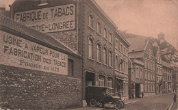 HUY - Fabrique De Tabacs Longrée - Usine à Vapeur - Animé - Voiture Ancienne - Edit Billard - Carte Postale Ancienne - Huy