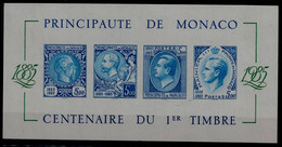 MONACO 1985 100 YEARS OF MONACO STAMPS BLOCK IMPERF YT No BLOCK 33-  485 € MNH VF!! - Blocs