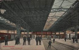 Scheneningen - Gare - Tres Animé Et Colorisé - Perron Z H E S M - Carte Postale Ancienne - Scheveningen