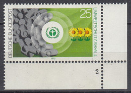 BRD  774, Postfrisch **, Eckrand Unten  Rechts Mit Formnummer "2", Umweltschutz, 1973 - Ungebraucht
