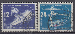 DDR  246-247, Gestempelt, Wintersport, 1950 - Gebraucht