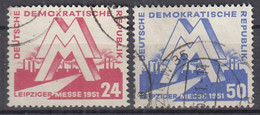 DDR  282-283, Gestempelt, Leipziger Frühjahrsmesse, 1951 - Gebraucht
