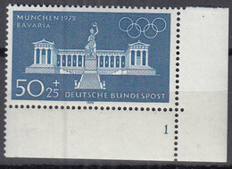 BRD  627, Eckrand Unten Rechts Mit Formnummer "1", Postfrisch **, Olympische Sommerspiele, München, 1970 - Ungebraucht