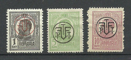 ROMANIA Rumänien 1918 Michel 248 - 250 * - Unused Stamps