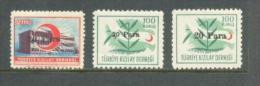 1955 TURKEY 20 PARA SURCHARGED TURKISH RED CRESCENT ASSOCIATION STAMPS MNH ** - Timbres De Bienfaisance