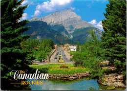 Canada Banff Anf Cascade Mountain With Banff Avenue In The Foreground - Banff