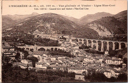 (2 Oø 33) VERY OLD - France (not Posted) Viaduc At Escarène (near Nice) Rail Bridge - L'Escarène