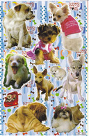 Hunde Tiere Aufkleber / Dog Sticker A4 - Scrapbooking