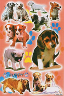 Hunde Tiere Aufkleber / Dog Sticker A4 1 Bogen 27 X 18 Cm ST343 - Scrapbooking