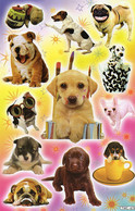 Hunde Tiere Aufkleber / Dog Sticker A4 1 Bogen 27 X 18 Cm ST101 - Scrapbooking