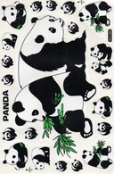 Pandabär Tiere Aufkleber / Panda Bear Sticker A4 1 Bogen 27 X 18 Cm ST041 - Scrapbooking