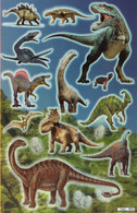 Dino Dinosaurier Tiere Aufkleber / Dinosaur Sticker A4 1 Bogen 27 X 18 Cm ST545 - Scrapbooking