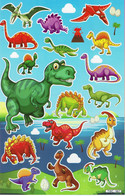 Dino Dinosaurier Tiere Aufkleber / Dinosaur Sticker A4 1 Bogen 27 X 18 Cm ST515 - Scrapbooking