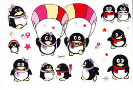 Pinguin Tiere Aufkleber / Penguin Animal Sticker A4 1 Bogen 27 X 18 Cm ST072 - Scrapbooking