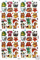 Safari Zoo Tiergarten Tiere Aufkleber / Animal Sticker A4 1 Bogen 27 X 18 Cm ST059 - Scrapbooking