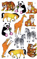 Safari Zoo Tiergarten Tiere Aufkleber / Animal Sticker A4 1 Bogen 27 X 18 Cm ST501 - Scrapbooking