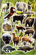 Safari Zoo Tiergarten Tiere Aufkleber / Animal Sticker A4 1 Bogen 27 X 18 Cm ST420 - Scrapbooking