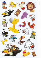 Safari Zoo Tiergarten Tiere Aufkleber / Animal Sticker A4 1 Bogen 27 X 18 Cm ST247 - Scrapbooking