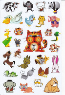 Safari Zoo Tiergarten Tiere Aufkleber / Animal Sticker A4 1 Bogen 27 X 18 Cm ST224 - Scrapbooking
