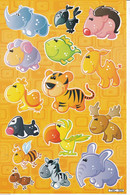 Safari Zoo Tiergarten Tiere Aufkleber / Animal Sticker A4 1 Bogen 27 X 18 Cm ST243 - Scrapbooking