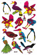 Vogel Tiere Aufkleber / Bird Sticker A4 1 Bogen 27 X 18 Cm ST414 - Scrapbooking