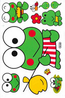 Frosch Tiere Aufkleber / Frog Sticker A4 1 Bogen 27 X 18 Cm ST312 - Scrapbooking