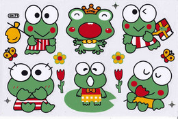 Frosch Tiere Aufkleber / Frog Sticker A4 1 Bogen 27 X 18 Cm ST263 - Scrapbooking