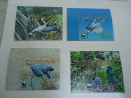 PENRHYN  MNH STAMPS 4 SET BIRD BIRDS    WWF - Penrhyn