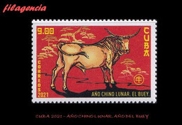 AMERICA. CUBA MINT. 2021 AÑO CHINO LUNAR. AÑO DEL BUEY - Unused Stamps