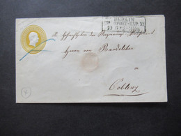 AD Preußen Um 1855 Ganzsachen Umschlag 3 Silbergroschen U 13 A Stempel Ra3 Berlin Stadtpost Exp. XI Nach Coblenz - Postal  Stationery