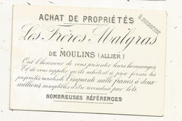 Carte De Visite, Achat De Propriété, LES FRERES MALGRAS , MOULINS, Allier - Visiting Cards