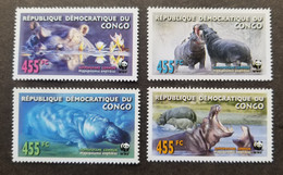 Congo WWF Hippopotamus 2006 Fauna Wildlife Hippo (stamp) MNH *toning - Autres & Non Classés