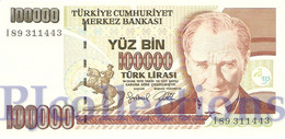 TURKEY 100000 LIRA 1997 PICK 206 UNC - Turquie