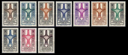 GHADAMES 1949 AGADEM CROSS WITH AIRMAIL COMPLETE SET MNH - Ungebraucht