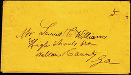 1862. CLARKSVILLE 2 APR 1862. With Matching Straight Line PAID Handstamp And Manuscript 5 On Turned Cover ... - JF124228 - 1861-65 Stati Confederati