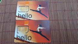 Orange 2 GSM Cards Belgium (Mint,Neuve) 2 Scans Rare ! - [2] Prepaid & Refill Cards