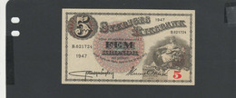 SUEDE - Billet 5 Kronor 1947 SPL/AU Pick-033ad - Suède