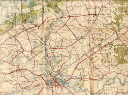 LOKEREN MOERBEKE ZELZATE STEKENE 1921 - Mapas Geográficas