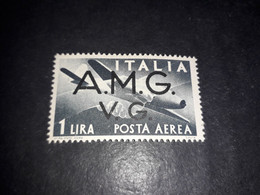 05AL23 OCCUPAZIONE STRANIERA 1945-47 VENEZIA GIULIA GOVERNO MILITARE ALLEATO POSTA AEREA LIRE 1 "X" - Autres & Non Classés