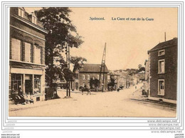 SPRIMONT ..-- GARE Et Rue De La GARE . Voies Du TRAM . 1921 Vers PLOMBIERES ( Melle Cathy BOULANGER ) . Voir Verso . - Sprimont