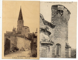 CPA     87   LE DORAT     -     VIEILLE TOUR   +  TOUR ROMANE DE L EGLISE - Luoghi Santi