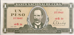 Cuba 1 Peso, P-102b (1980) - UNC - Cuba