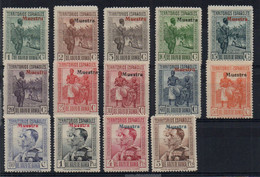 !!! GUINEE ESPAGNOLE, SERIE N°233/246 SURCHARGEE MUESTRA (SPECIMEN) NEUVE * - Guinée Espagnole