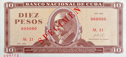 Cuba 10 Pesos, P-104aS (1969) - UNC - SPECIMEN - Cuba
