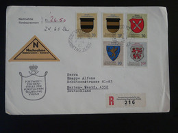 Lettre Recommandée Registered Cover Armoiries Coat Of Arm Liechtenstein 1965 - Lettres & Documents