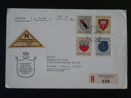 Lettre Recommandée Registered Cover Armoiries Coat Of Arm Liechtenstein 1964 - Lettres & Documents