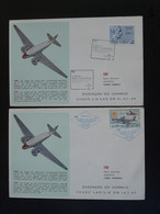 Lettre Vol Special Flight (x2) Lisbon Angola 25 Ans De Service TAP Air Portugal 1971 - Storia Postale