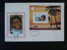 FDC Bloc Année Internationale De L'enfant International Year Of Child Dominica 1979 (ex 2) - Dominica (1978-...)