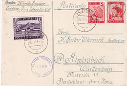 AUTRICHE CARTE DE SALZBURG 1948 AVEC CENSURE - 1945-60 Lettres