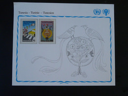 Feuillet Paon Peacock Année Internationale De L'enfant Year Of Child Timbres Neufs MNH Stamps Tunisie 1979 - Peacocks